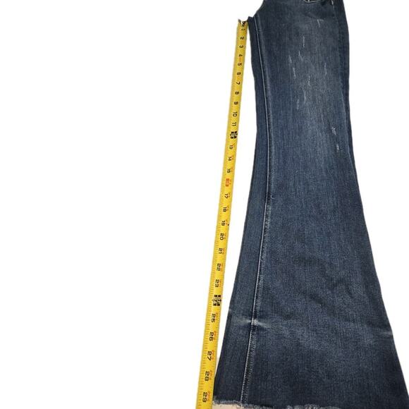 Tularosa Penelope Mid-Rise Flare Jeans W29 Blue Pockets CLEAN Made in USA - Picture 9 of 16